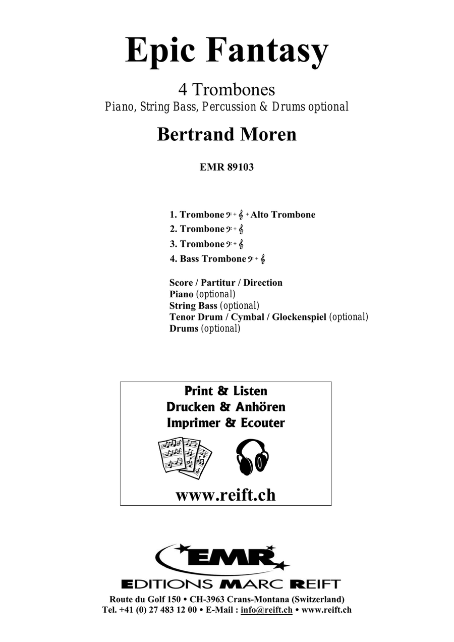 Epic Fantasy Epic Fantasy Trombone Quartet scores gallery preview page 2