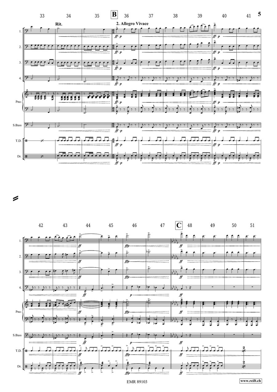 Epic Fantasy Epic Fantasy Trombone Quartet scores gallery preview page 6