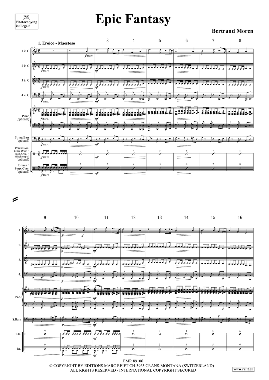 Epic Fantasy Epic Fantasy Woodwind Quartet scores gallery preview page 4