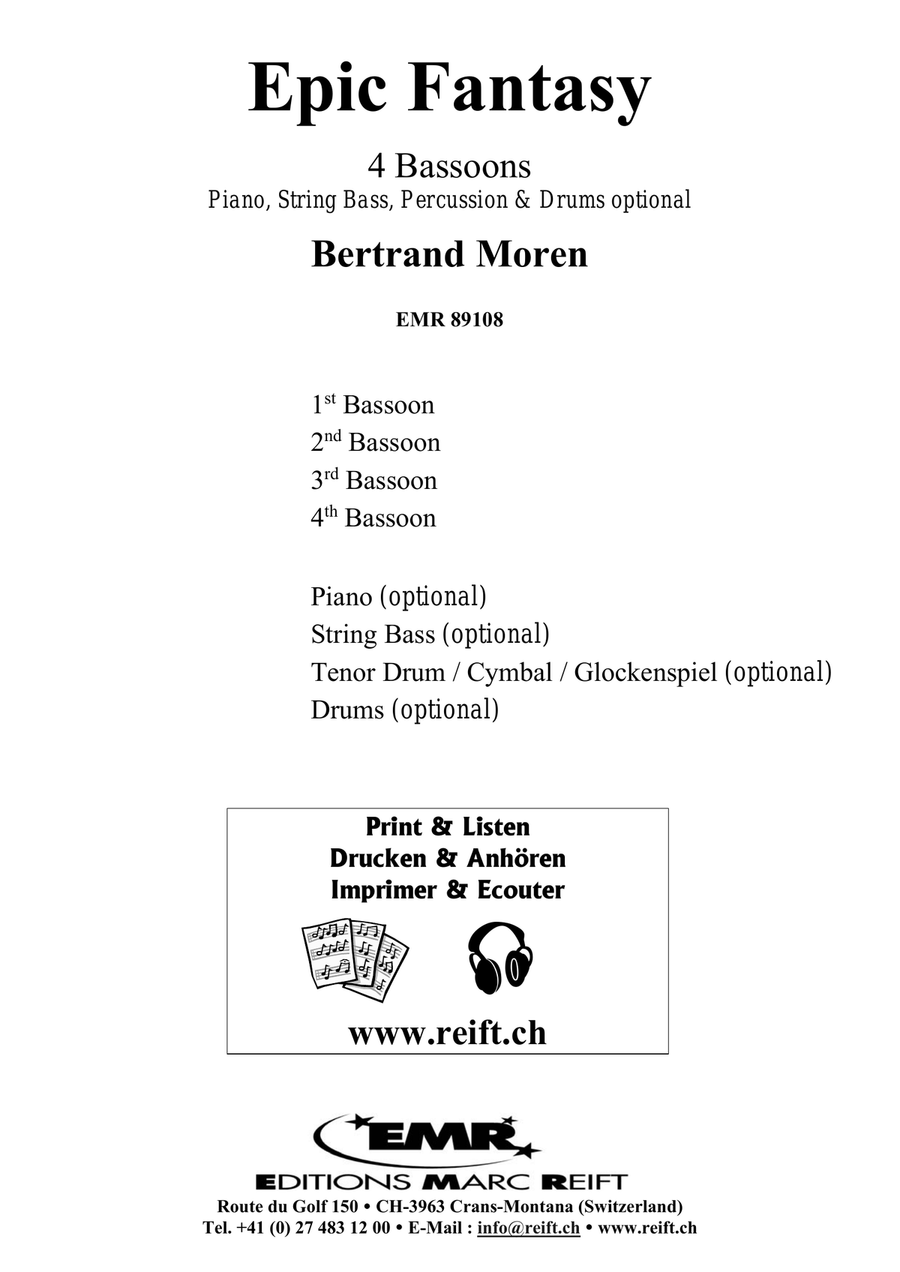 Epic Fantasy Bassoon Quartet scores gallery preview page 2