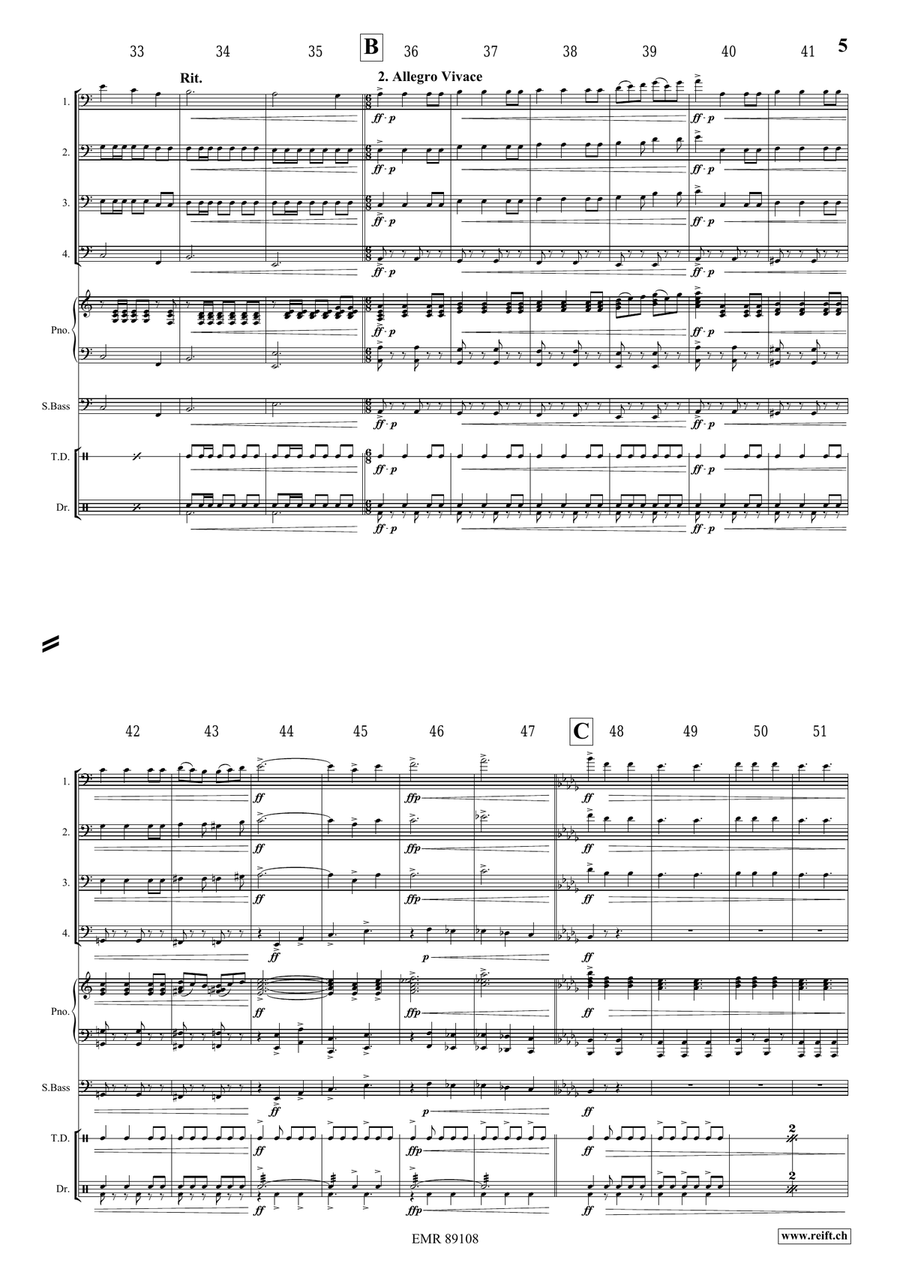 Epic Fantasy Bassoon Quartet scores gallery preview page 6