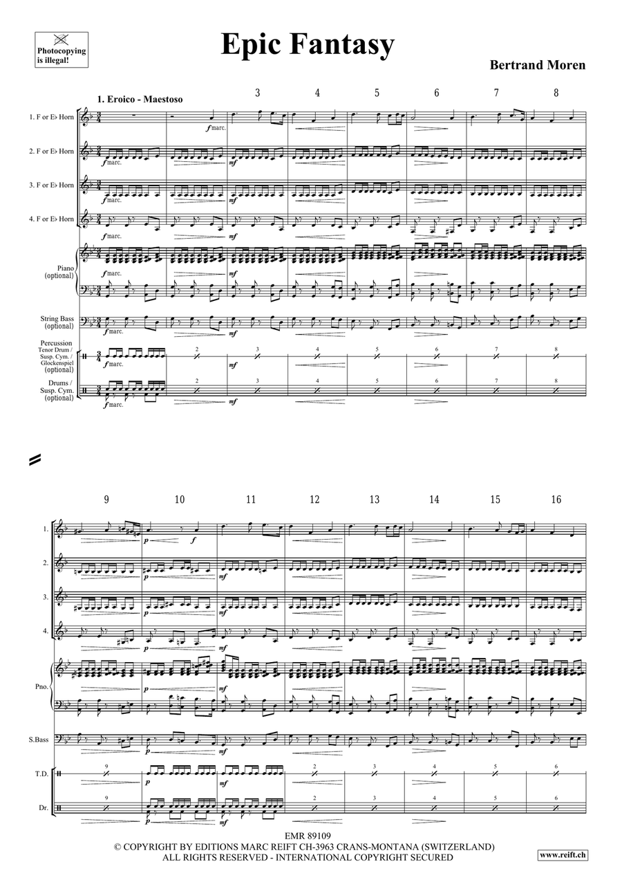 Epic Fantasy Epic Fantasy Horn scores gallery preview page 4