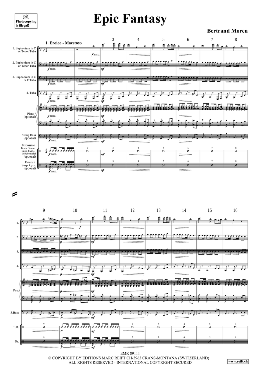 Epic Fantasy Epic Fantasy Tuba Quartet scores gallery preview page 4