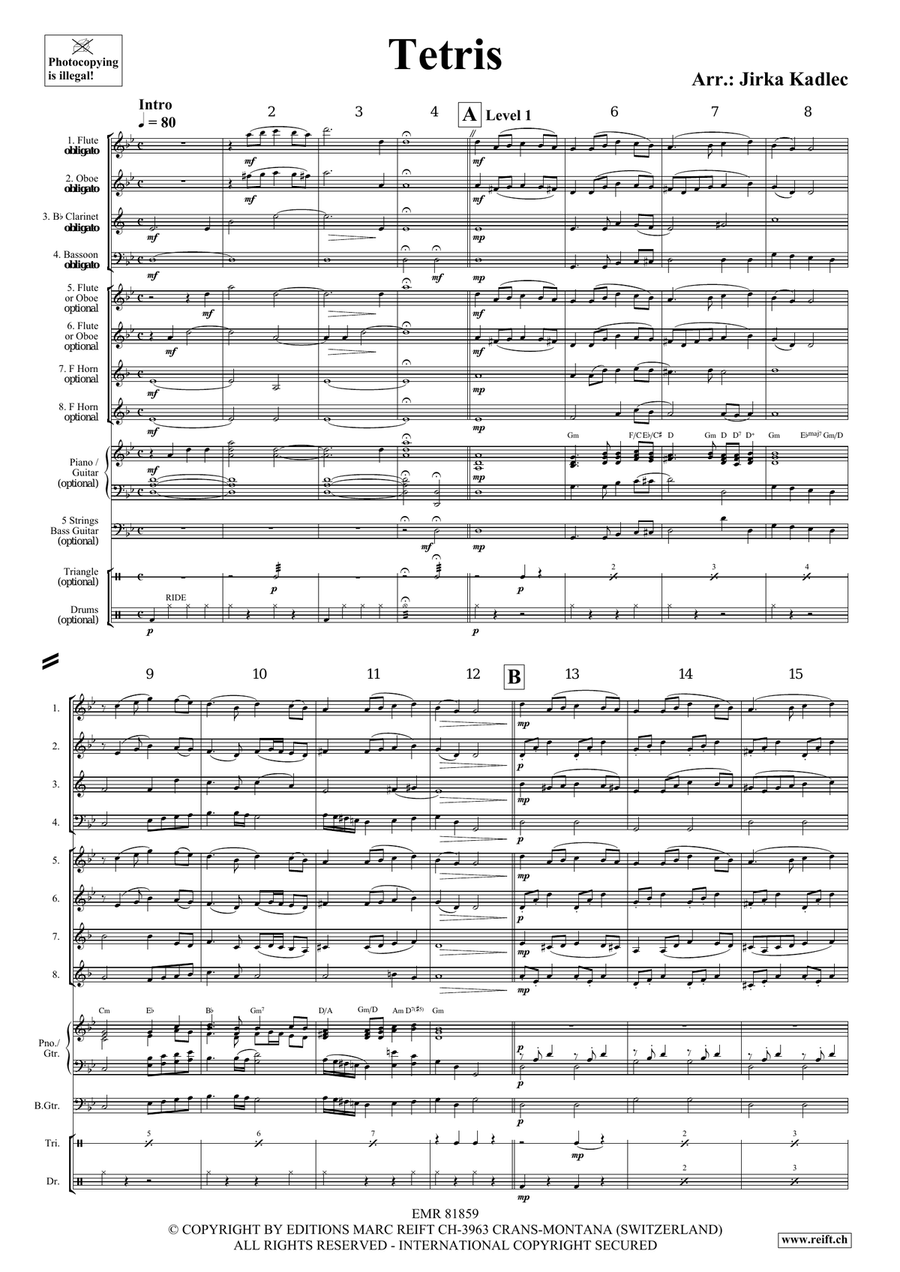 Tetris Tetris Woodwind Ensemble scores gallery preview page 4