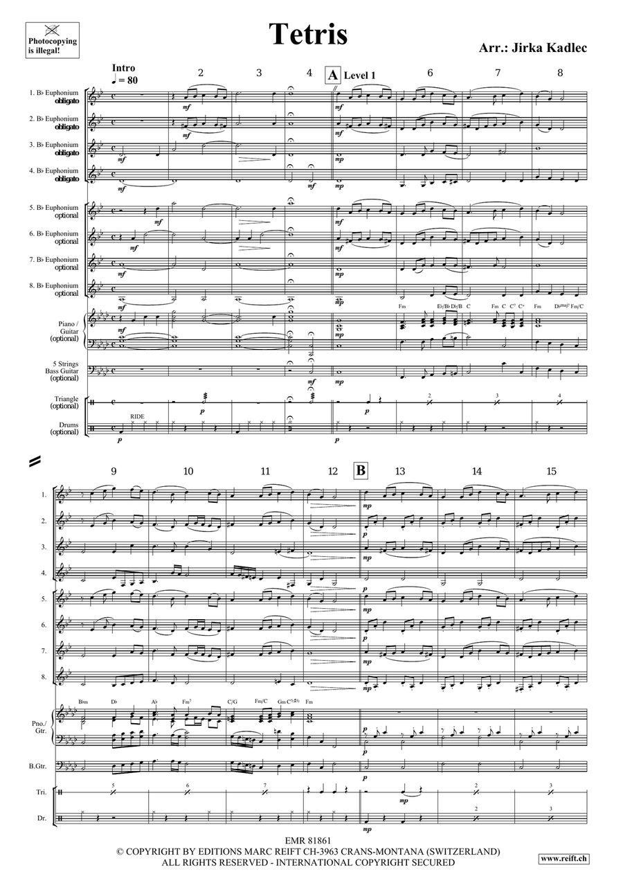 Tetris Tetris Euphonium scores gallery preview page 4