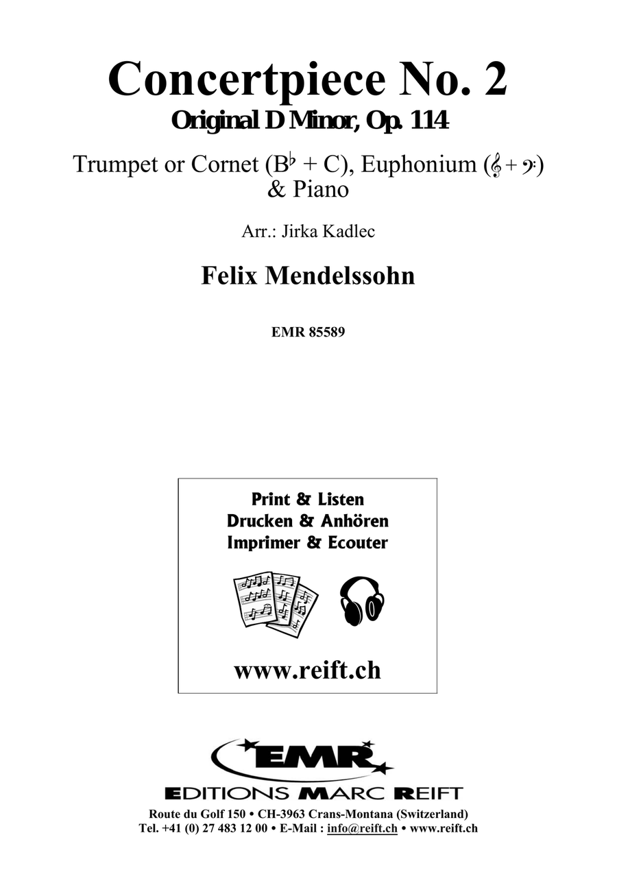 Concertpiece No. 2 by Felix Bartholdy Mendelssohn Cornet - Sheet Music page 2