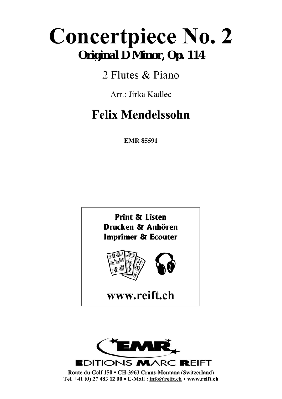 Concertpiece No. 2 by Felix Bartholdy Mendelssohn Flute Duet - Sheet Music page 2