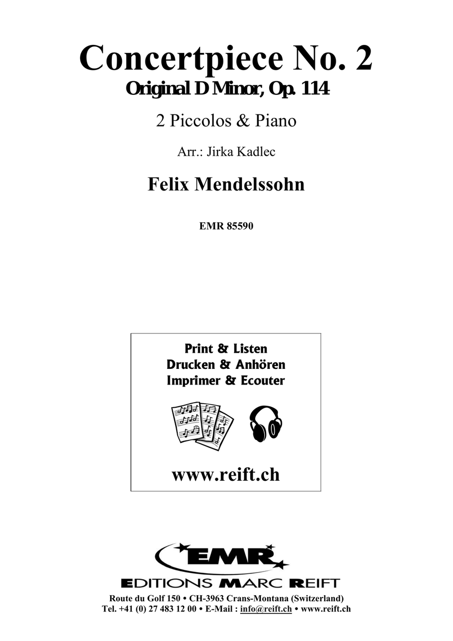 Concertpiece No. 2 by Felix Bartholdy Mendelssohn Piccolo - Sheet Music page 2