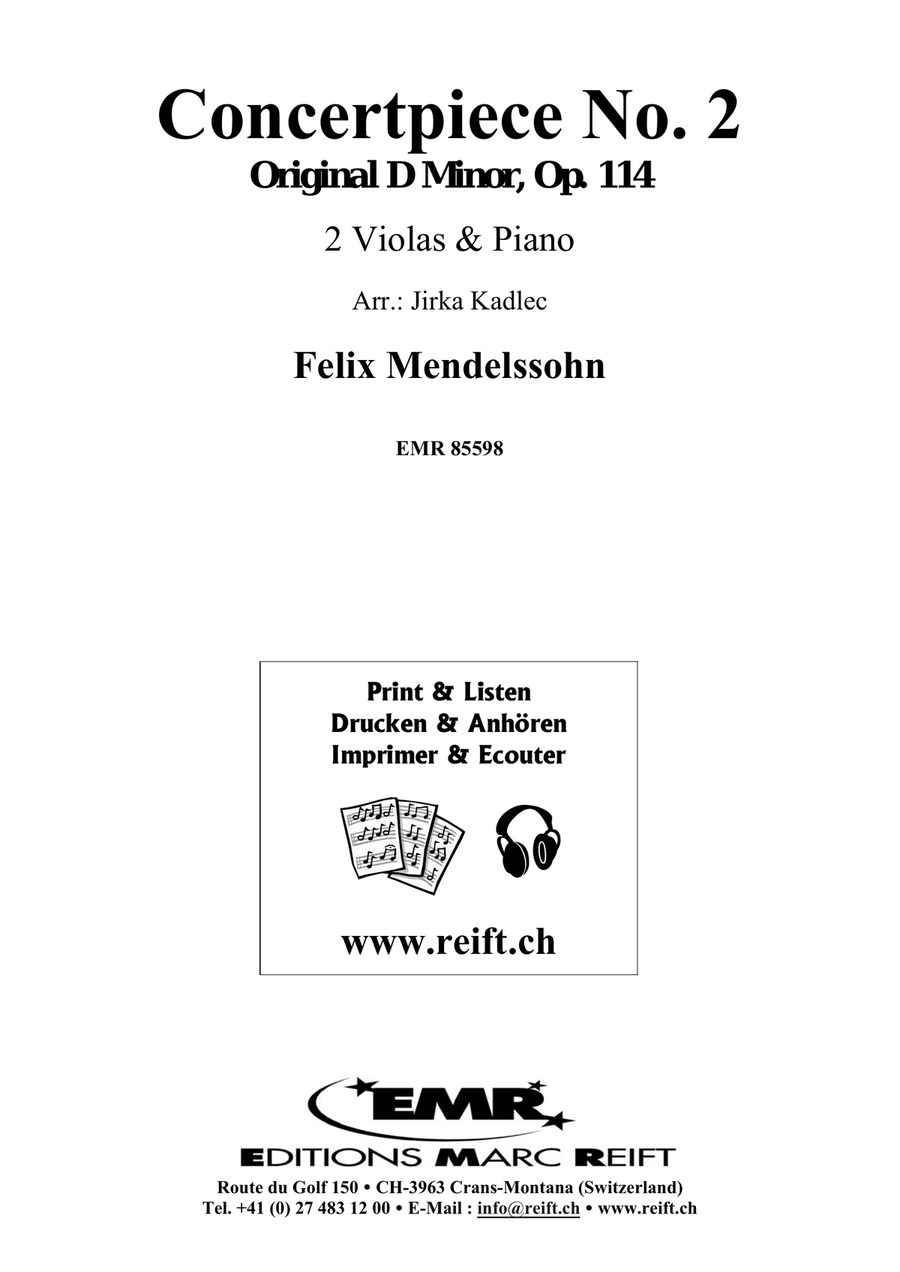 Concertpiece No. 2 by Felix Bartholdy Mendelssohn Viola - Sheet Music page 2