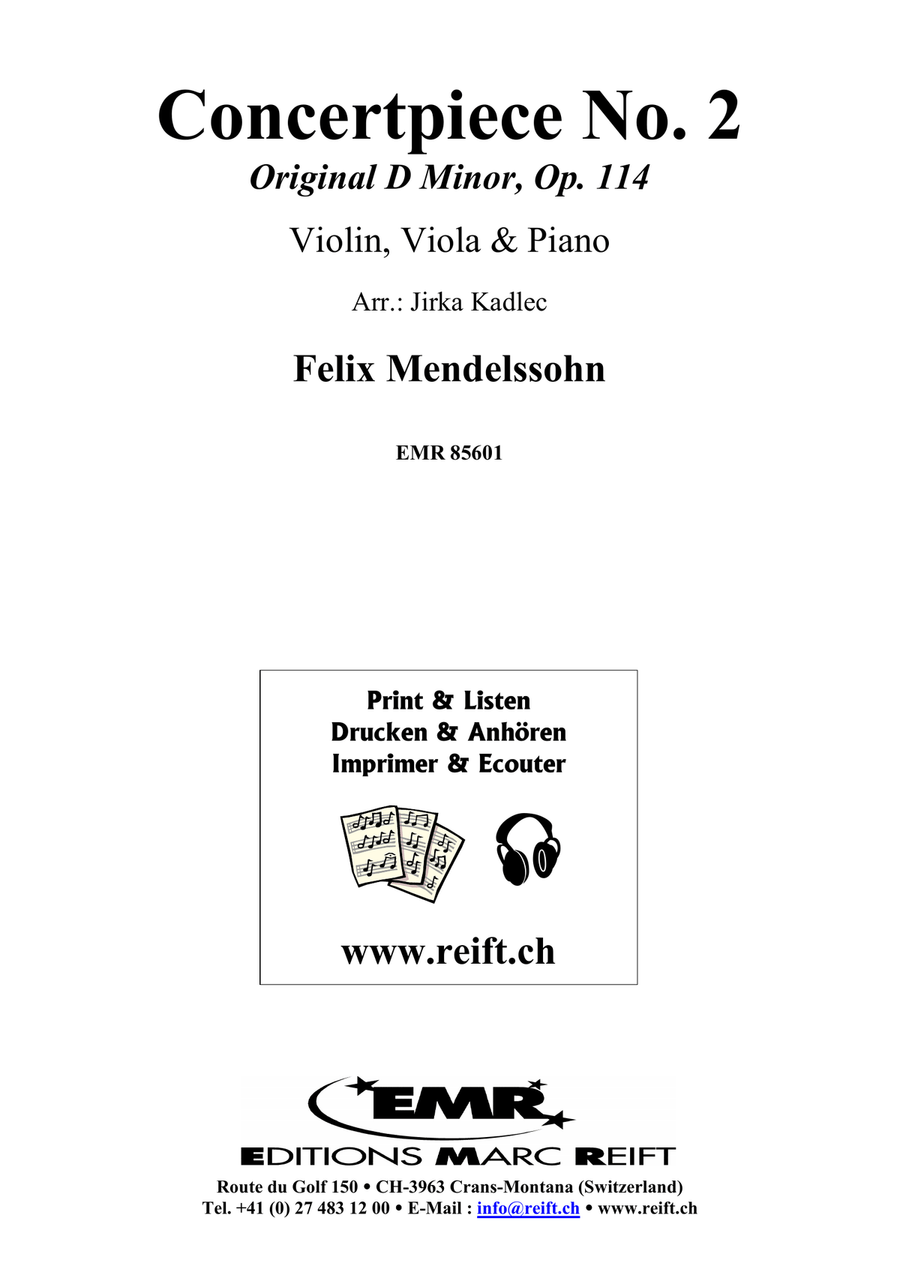 Concertpiece No. 2 by Felix Bartholdy Mendelssohn Viola - Sheet Music page 2