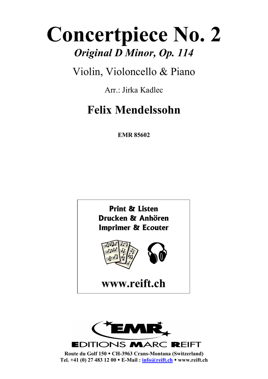 Concertpiece No. 2 by Felix Bartholdy Mendelssohn Piano Trio - Sheet Music page 2