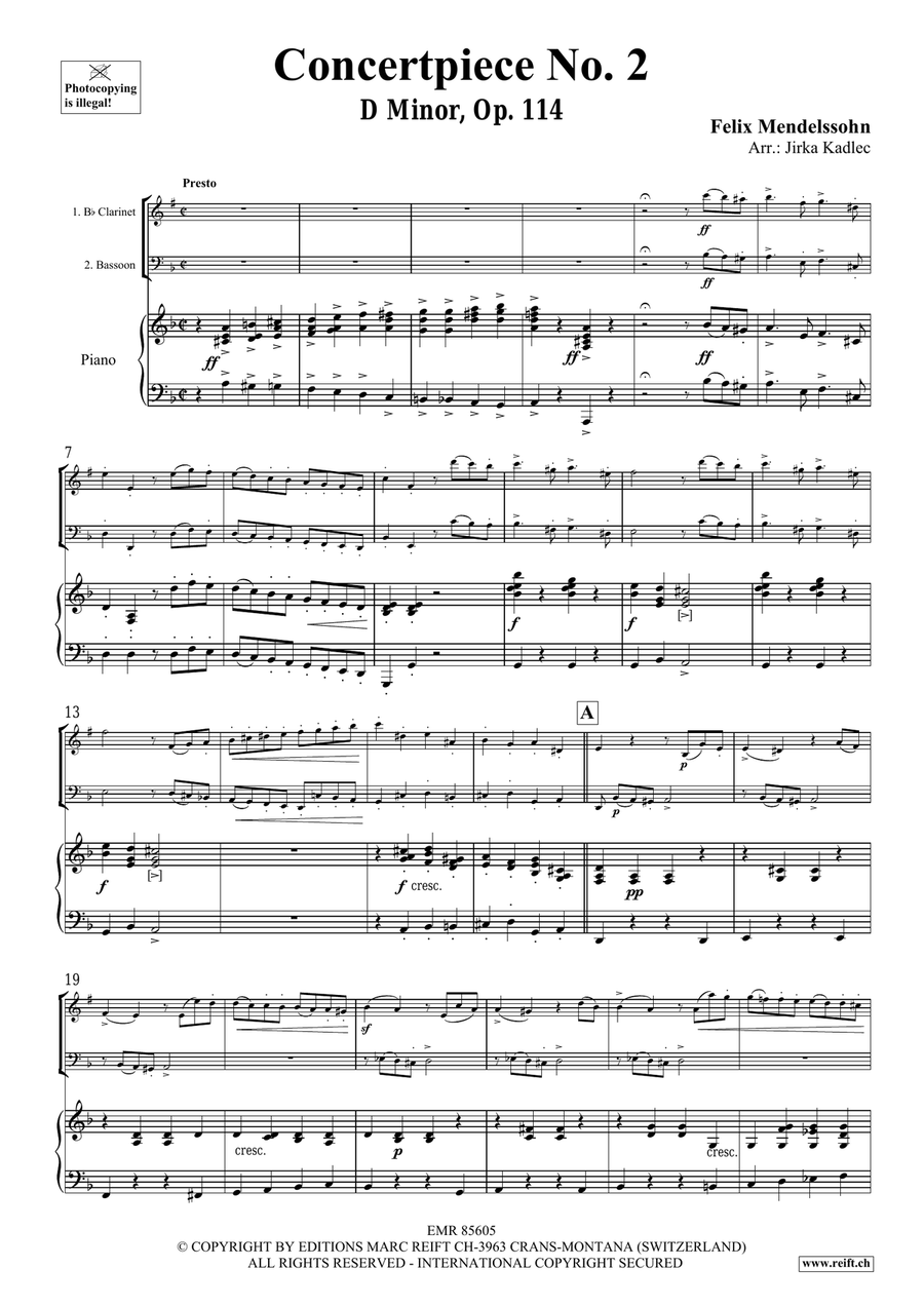 Concertpiece No. 2 by Felix Bartholdy Mendelssohn Bassoon - Sheet Music page 3
