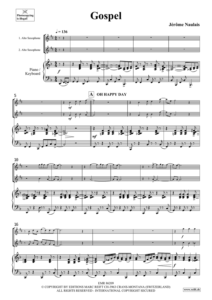 Gospel Gospel Alto Saxophone scores gallery preview page 4
