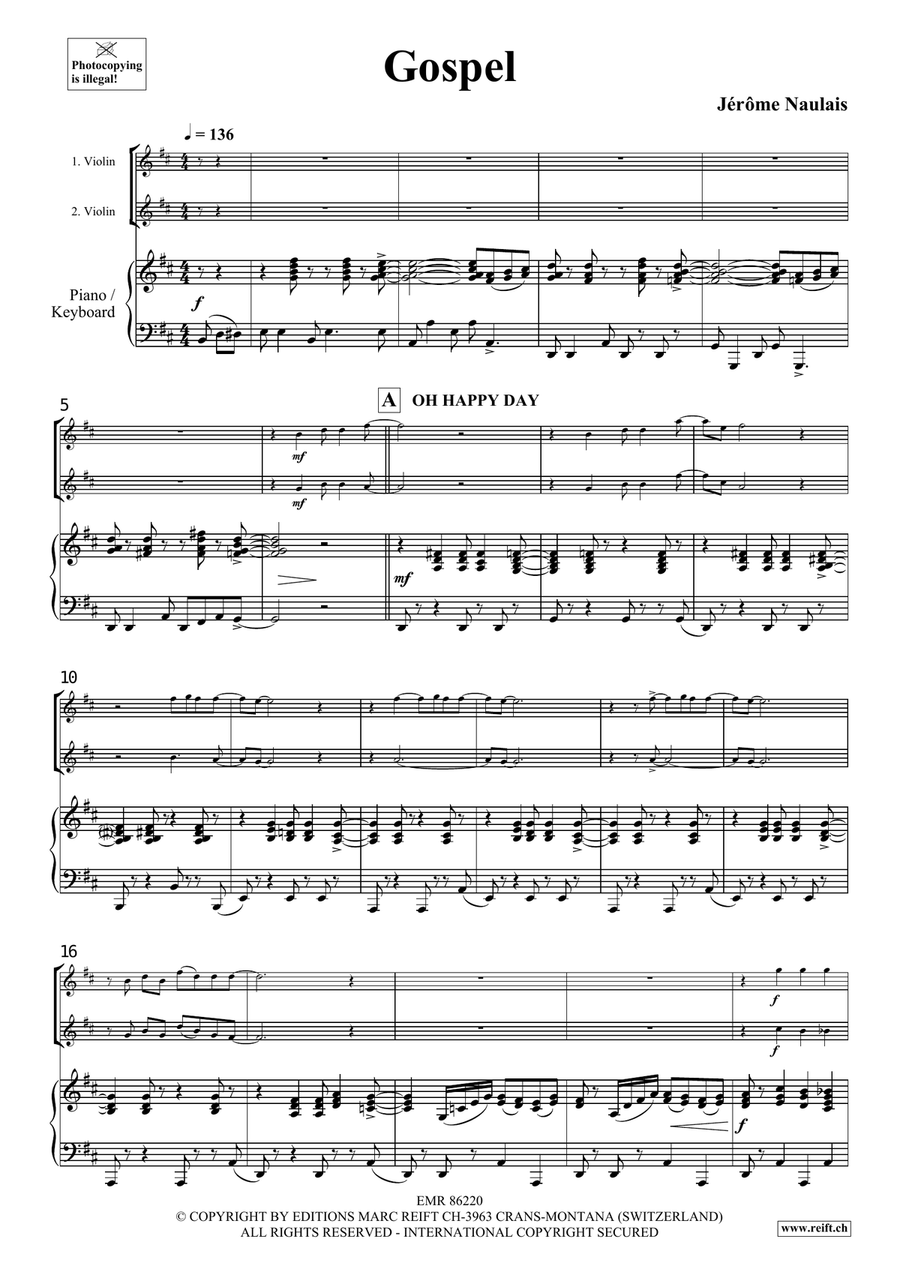Gospel Gospel Violin scores gallery preview page 4