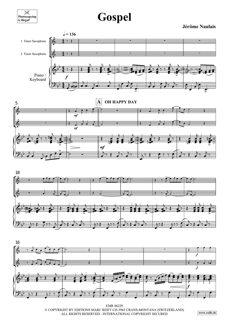 Gospel Gospel Tenor Saxophone scores gallery preview page 4