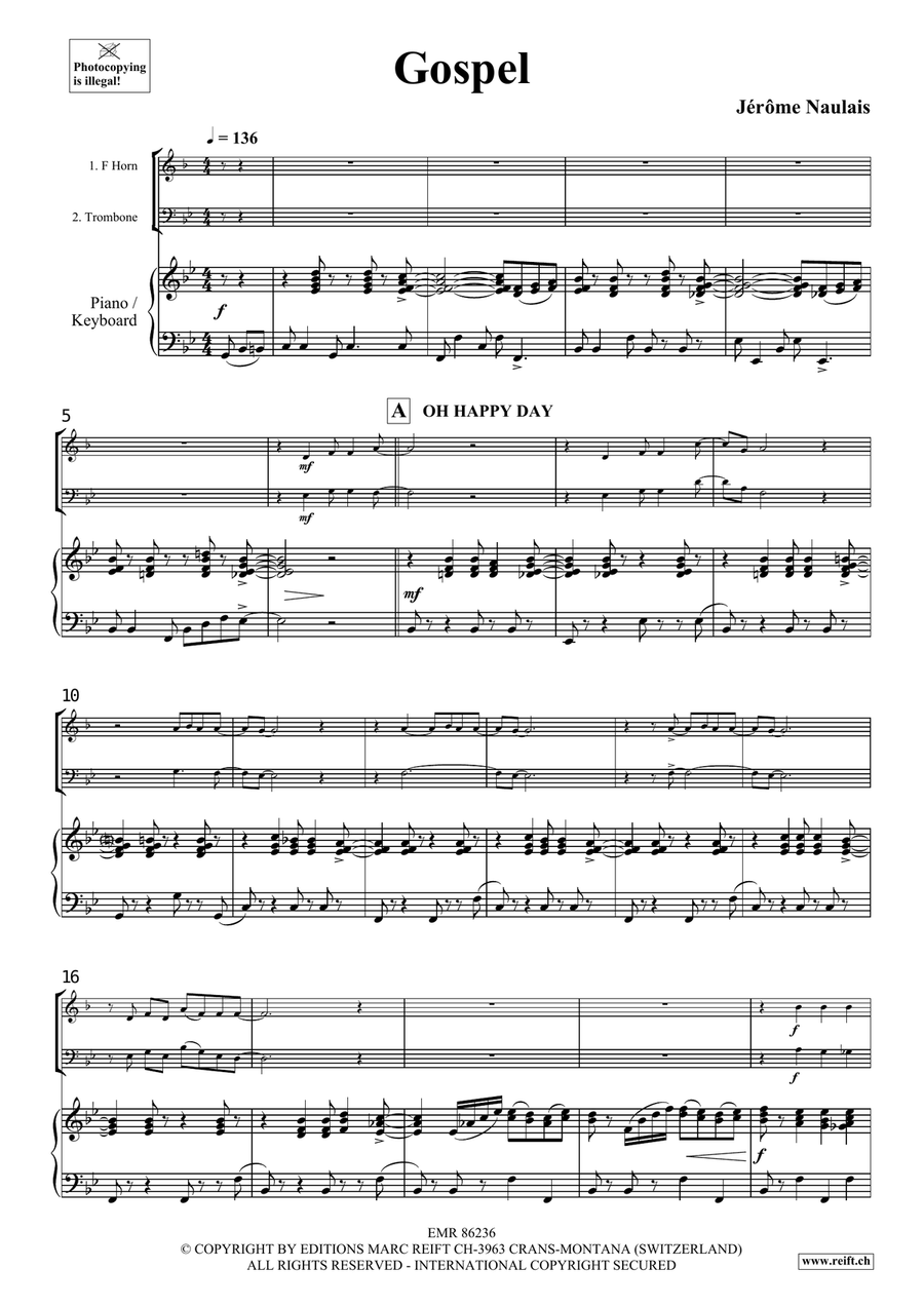 Gospel Gospel Horn scores gallery preview page 4