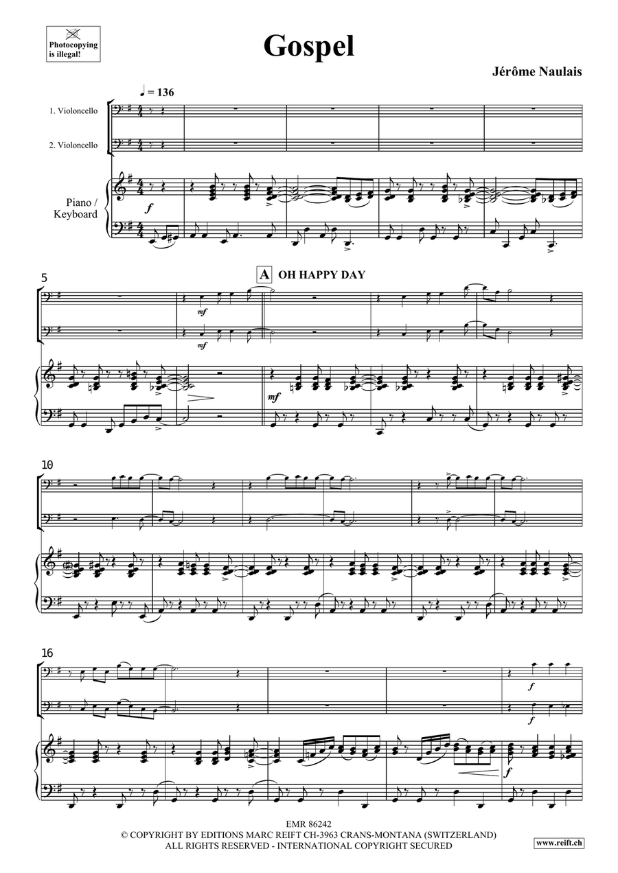 Gospel Gospel Cello scores gallery preview page 4