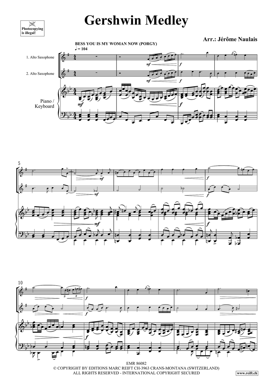 Gershwin Medley Gershwin Medley Alto Saxophone scores gallery preview page 3