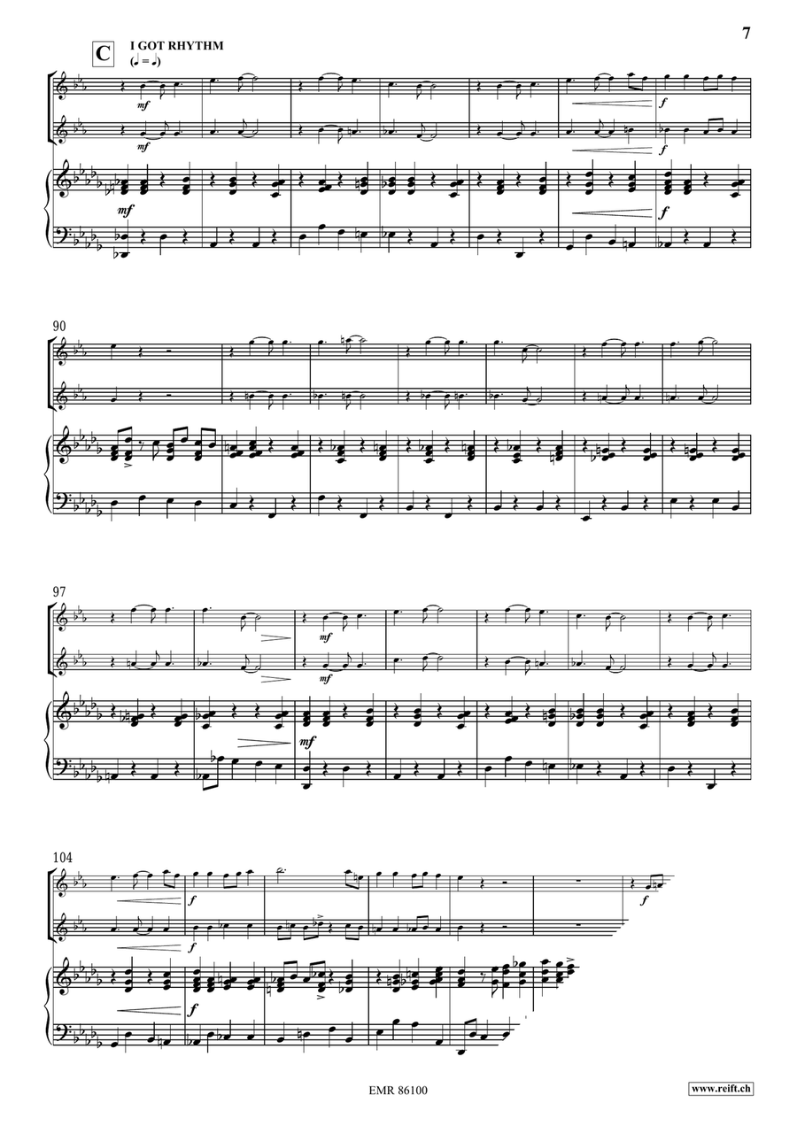 Gershwin Medley Gershwin Medley Clarinet Duet scores gallery preview page 7