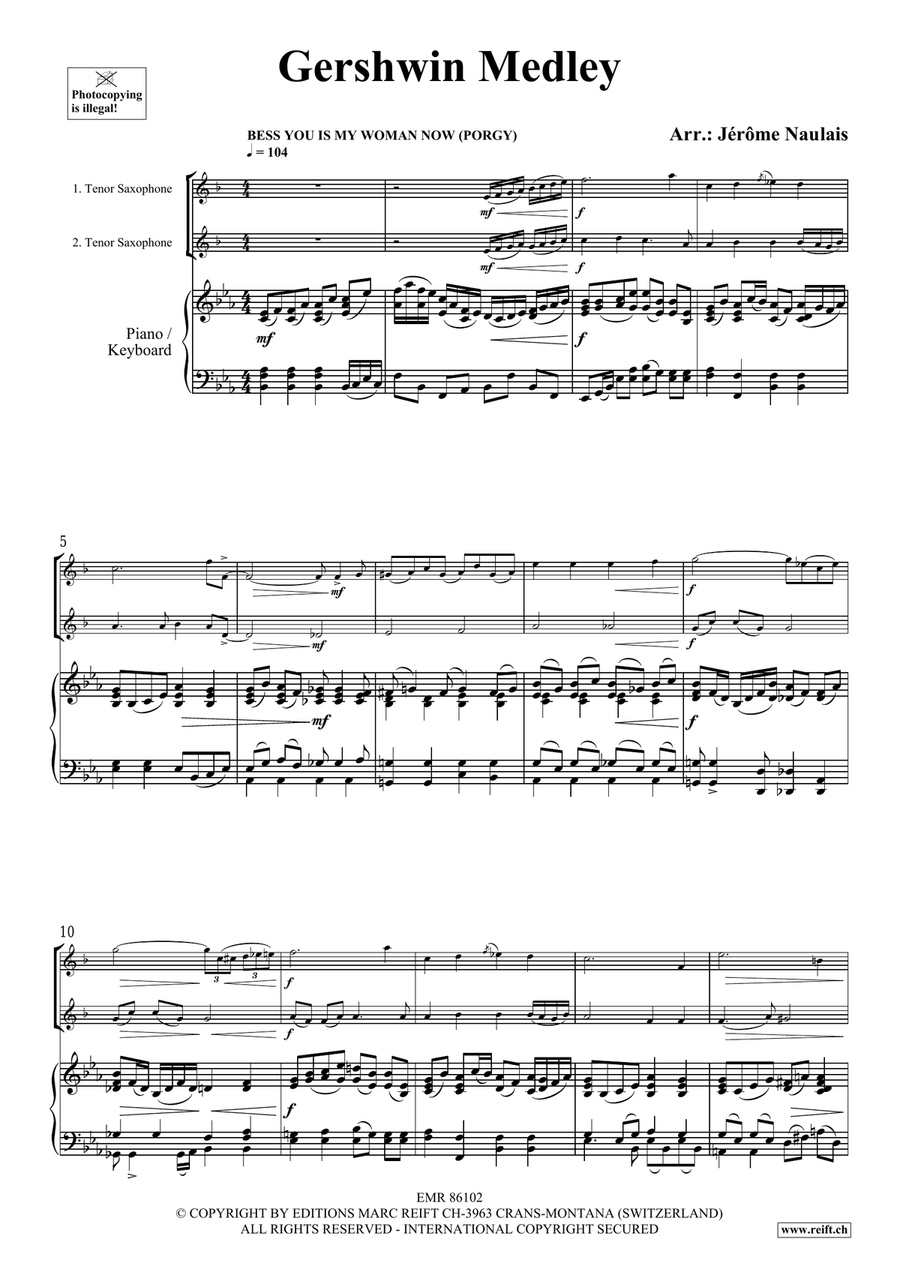 Gershwin Medley Gershwin Medley Tenor Saxophone scores gallery preview page 3
