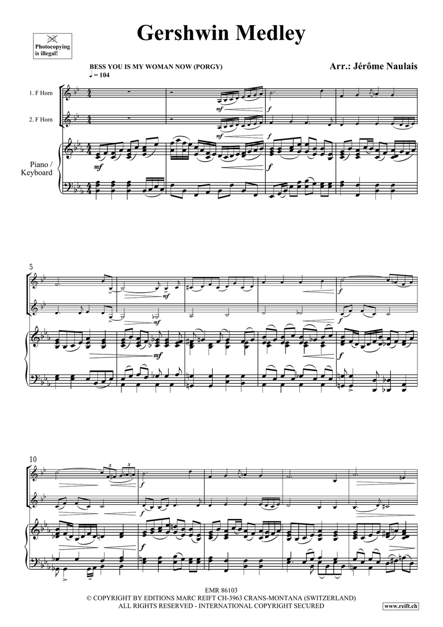 Gershwin Medley Gershwin Medley Horn scores gallery preview page 3
