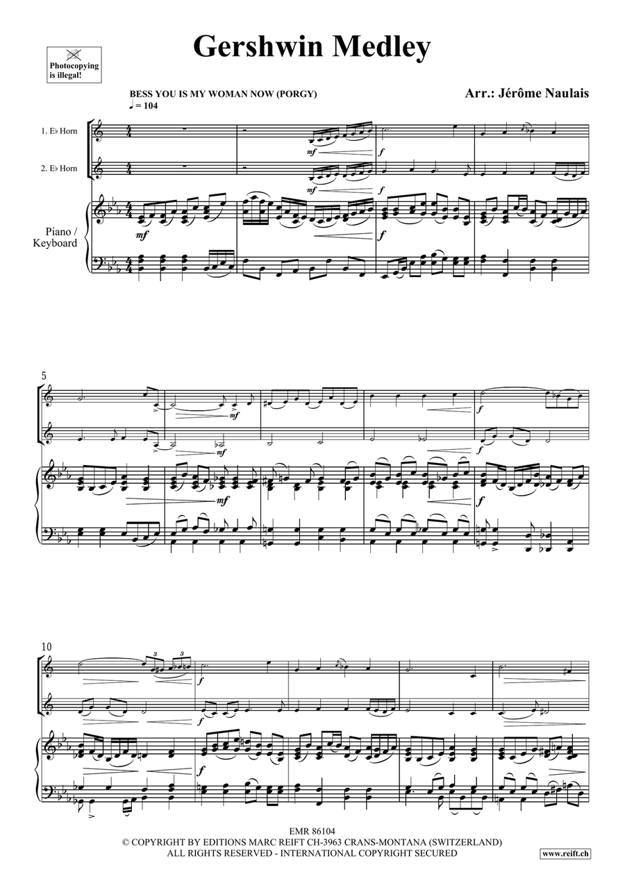 Gershwin Medley Gershwin Medley Horn scores gallery preview page 3
