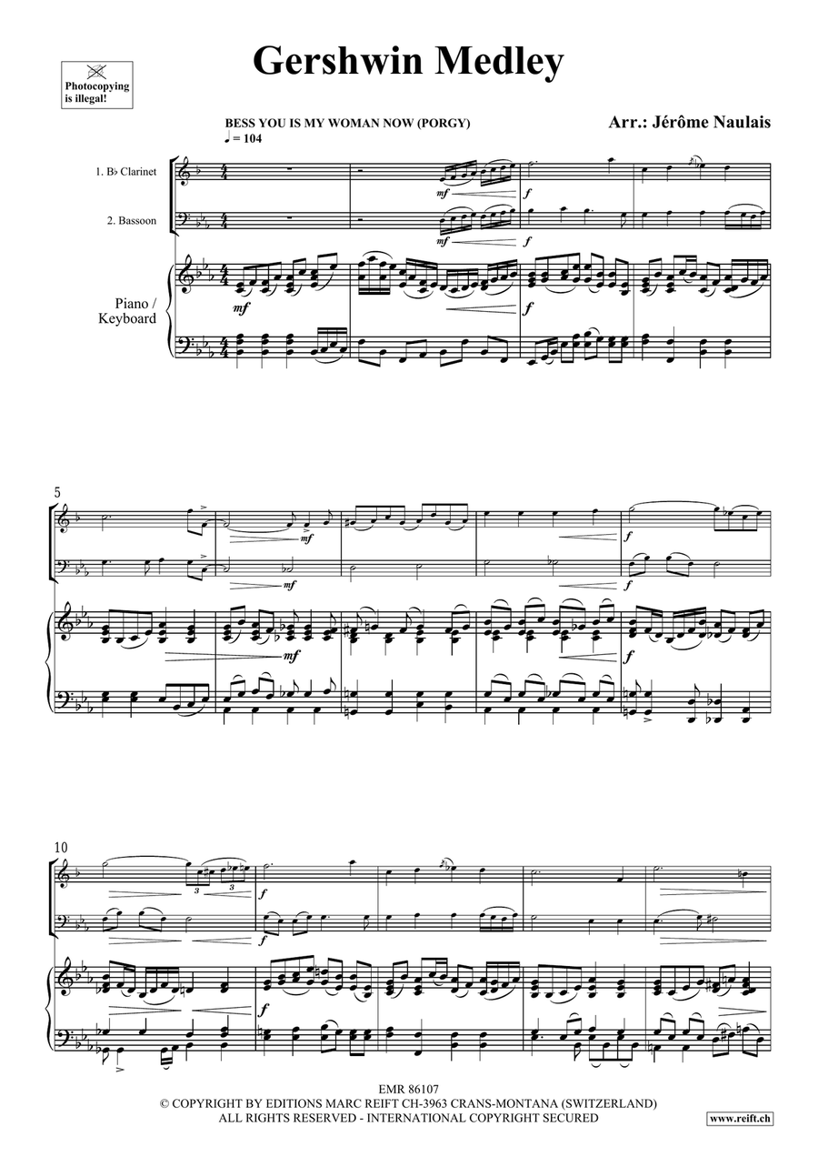 Gershwin Medley Gershwin Medley Bassoon scores gallery preview page 3