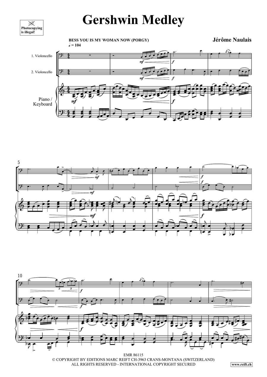 Gershwin Medley Gershwin Medley Cello scores gallery preview page 3