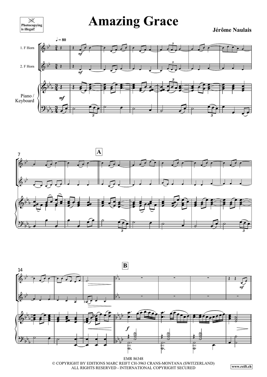 Amazing Grace Amazing Grace Horn scores gallery preview page 4