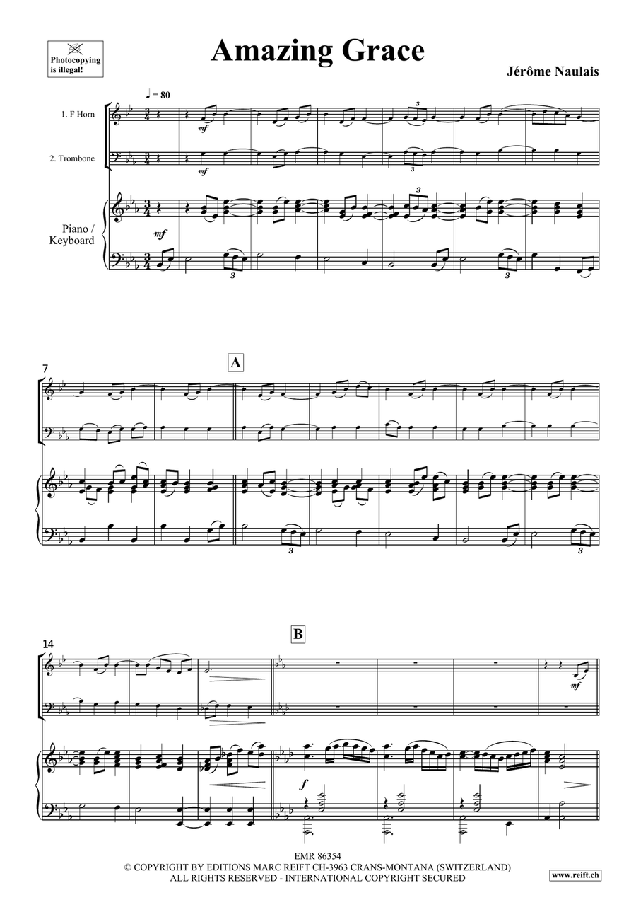 Amazing Grace Amazing Grace Horn scores gallery preview page 4
