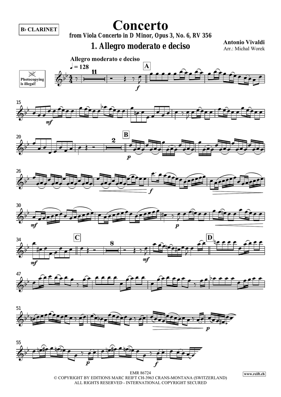 Concerto Concerto Clarinet Solo scores gallery preview page 3