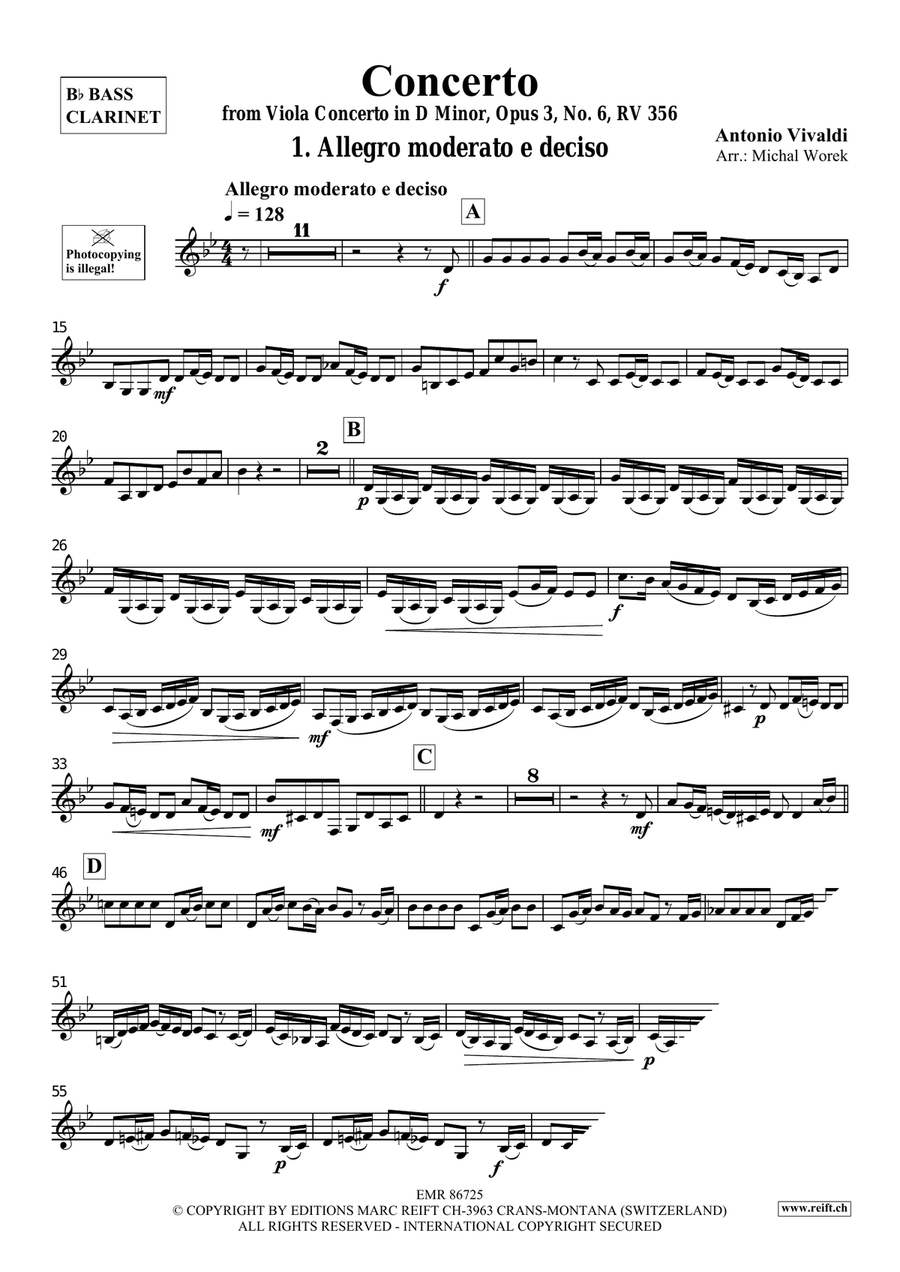 Concerto Concerto Bass Clarinet scores gallery preview page 3