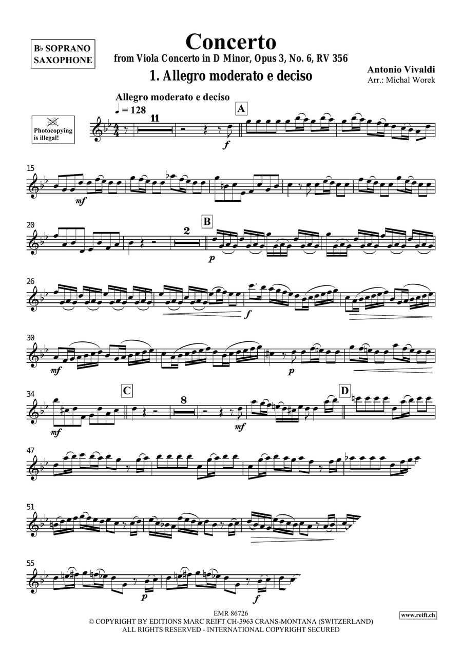 Concerto Concerto Soprano Saxophone scores gallery preview page 3