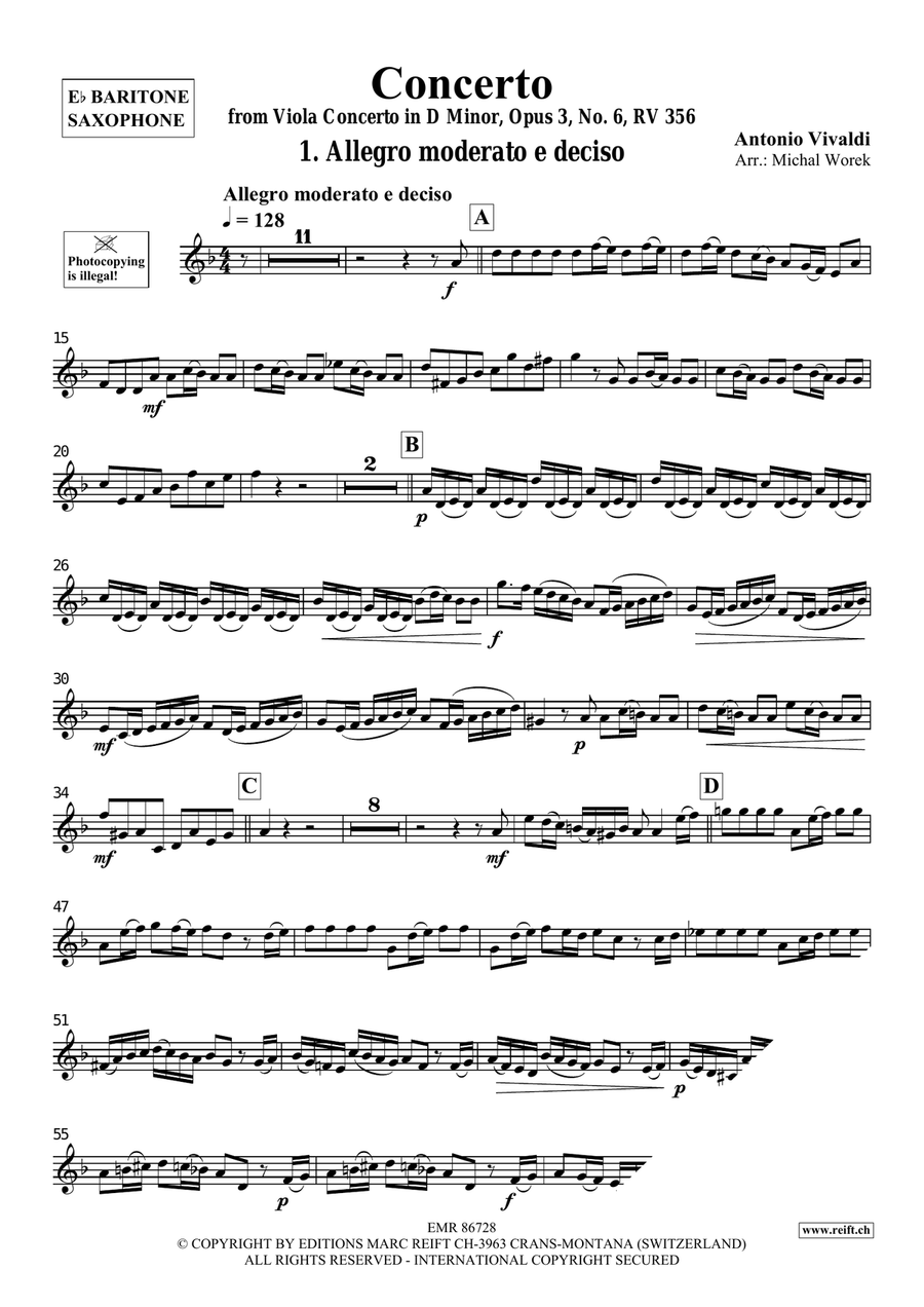 Concerto Concerto Baritone Saxophone scores gallery preview page 3
