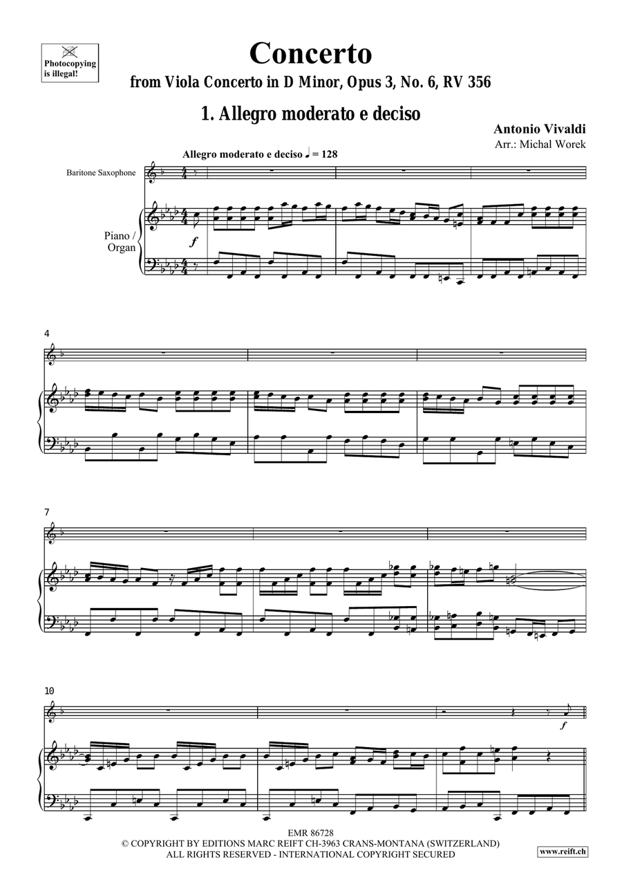 Concerto Concerto Baritone Saxophone scores gallery preview page 4