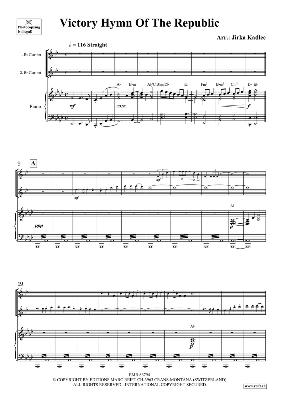Victory Hymn Of The Republic Clarinet Duet scores gallery preview page 3
