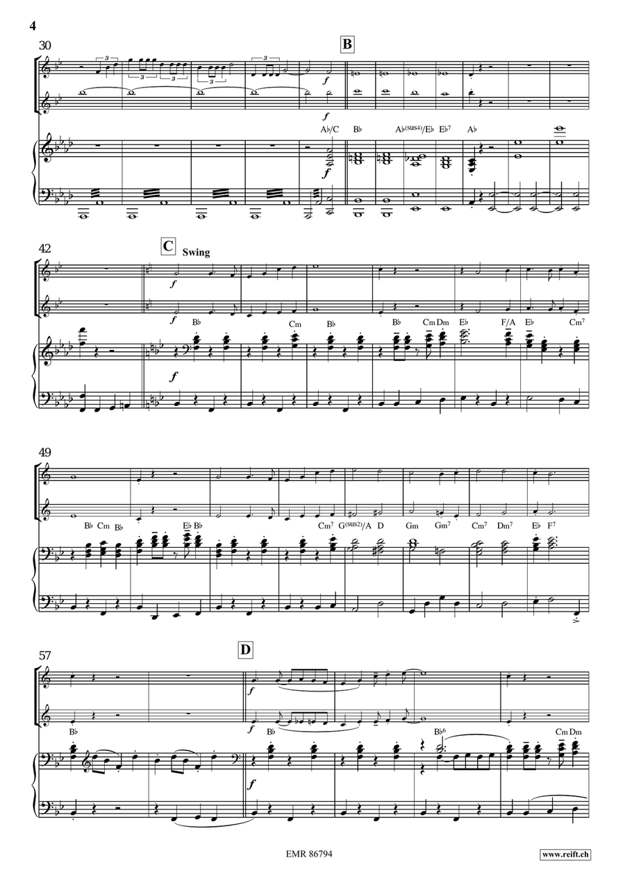 Victory Hymn Of The Republic Clarinet Duet scores gallery preview page 4