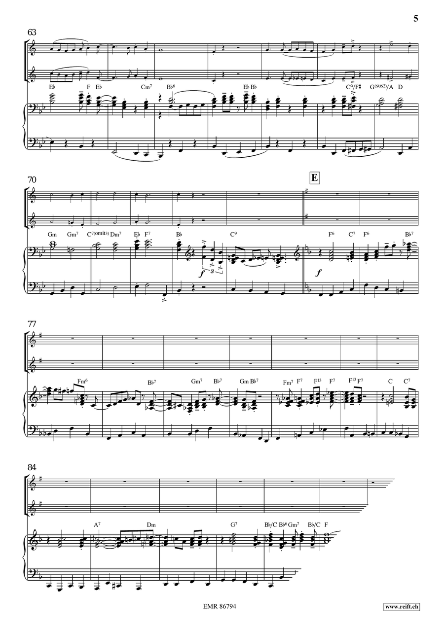 Victory Hymn Of The Republic Clarinet Duet scores gallery preview page 5