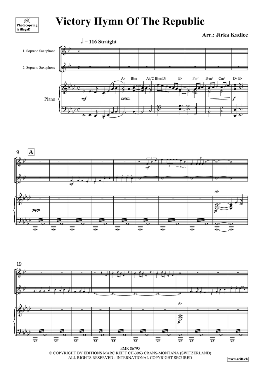 Victory Hymn Of The Republic Soprano Saxophone scores gallery preview page 3