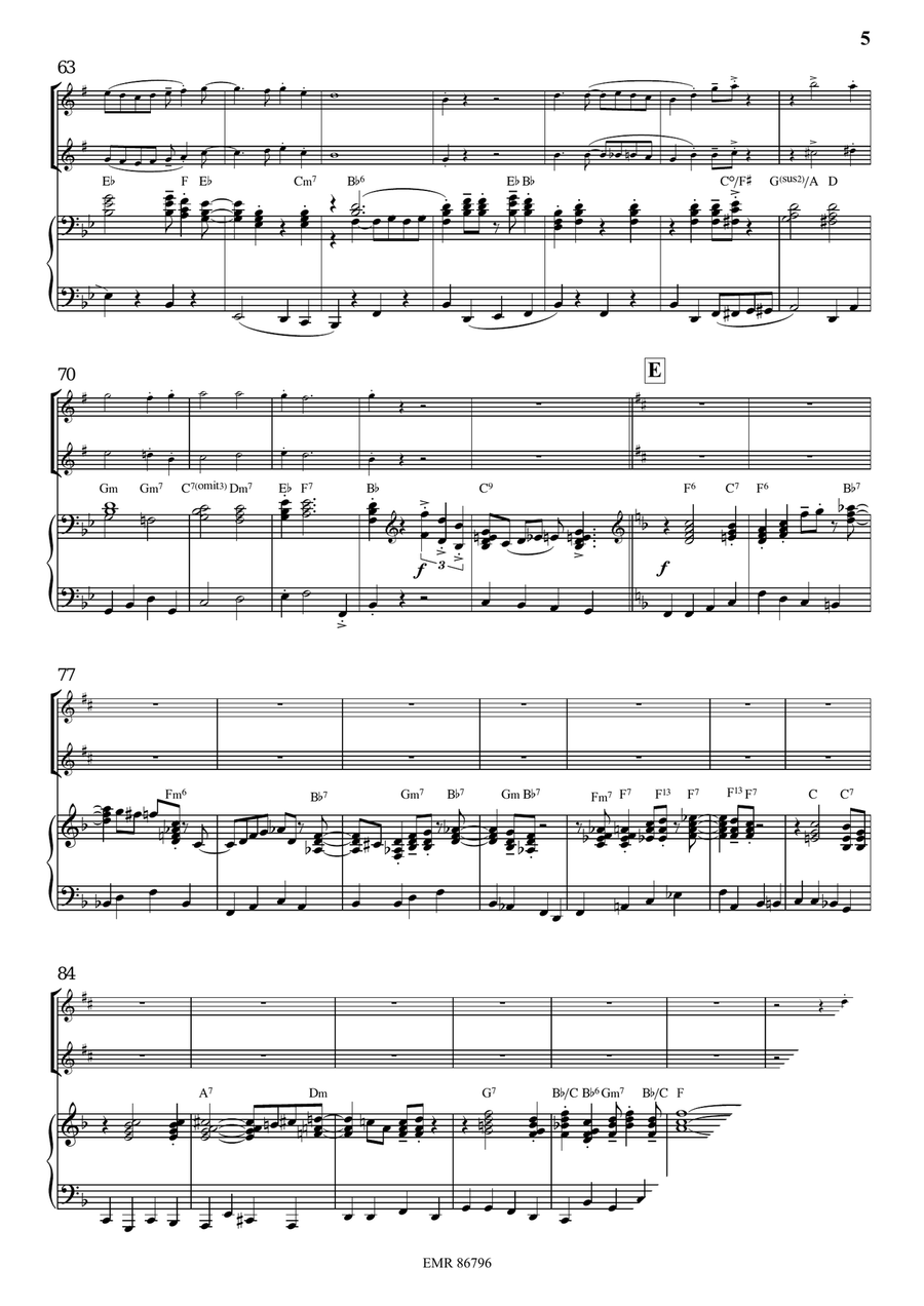 Victory Hymn Of The Republic Alto Saxophone scores gallery preview page 5