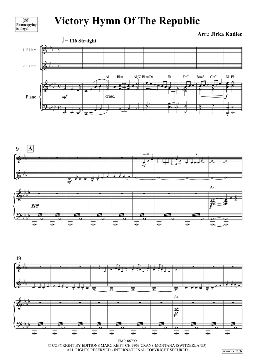 Victory Hymn Of The Republic Horn scores gallery preview page 3