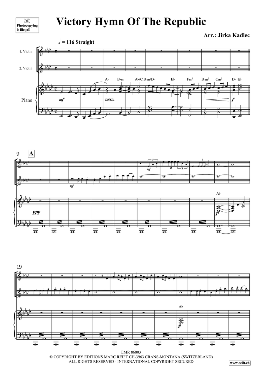 Victory Hymn Of The Republic Violin scores gallery preview page 3