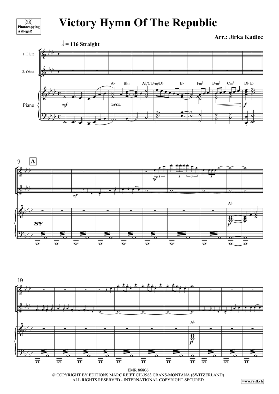 Victory Hymn Of The Republic Flute scores gallery preview page 3