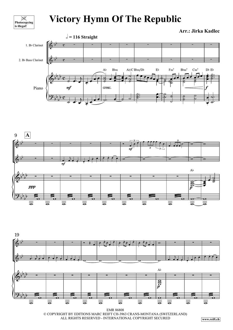 Victory Hymn Of The Republic Bass Clarinet scores gallery preview page 3