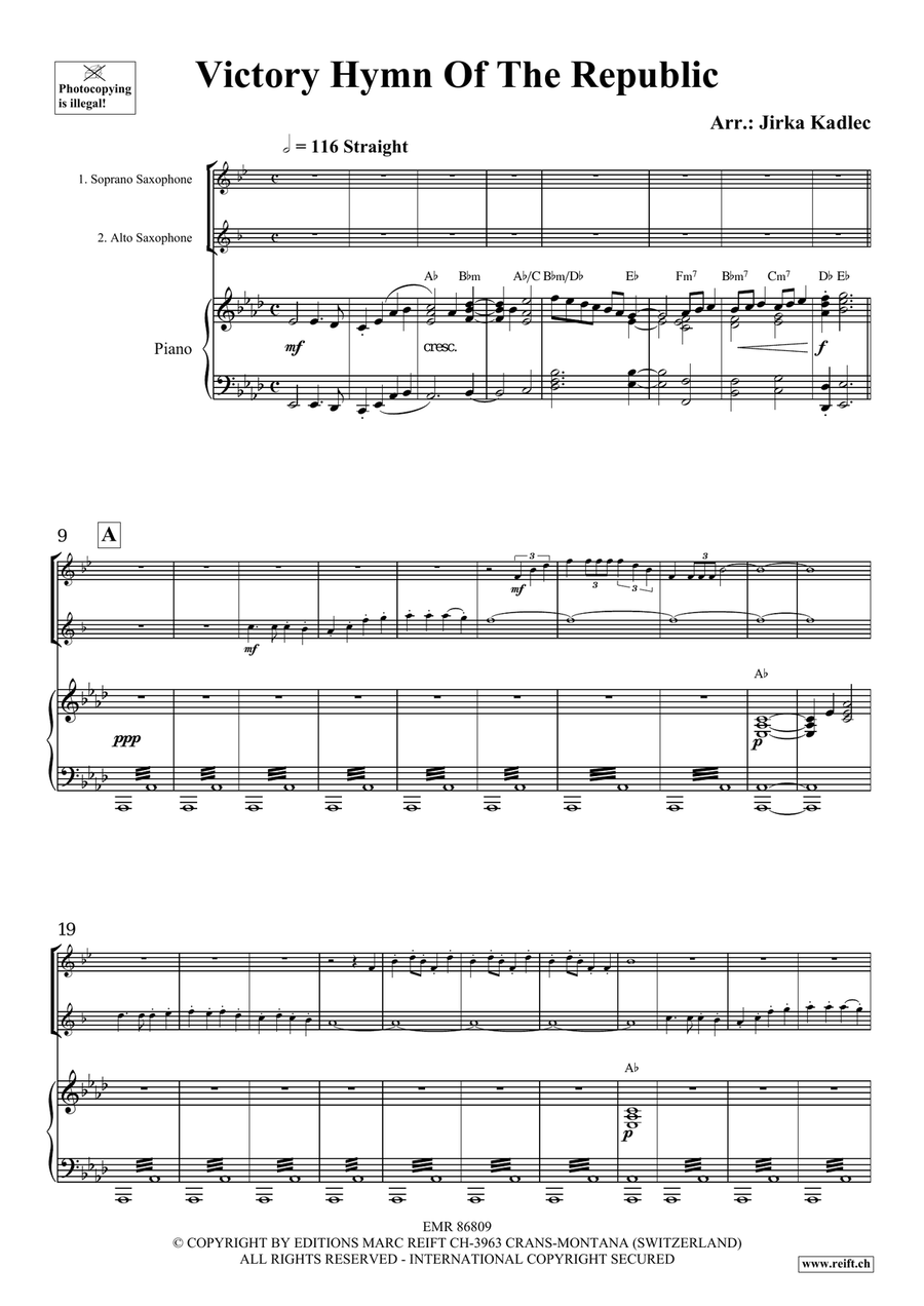 Victory Hymn Of The Republic Soprano Saxophone scores gallery preview page 3