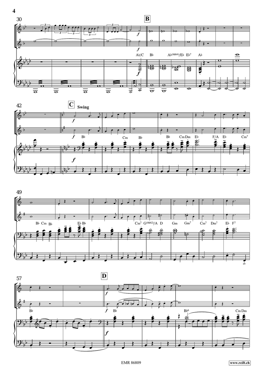 Victory Hymn Of The Republic Soprano Saxophone scores gallery preview page 4