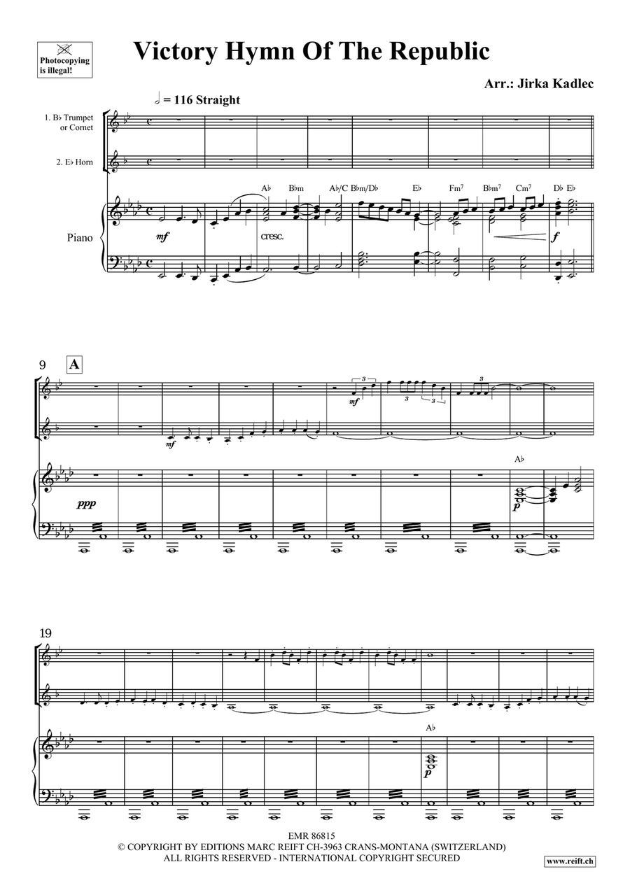 Victory Hymn Of The Republic Cornet scores gallery preview page 3