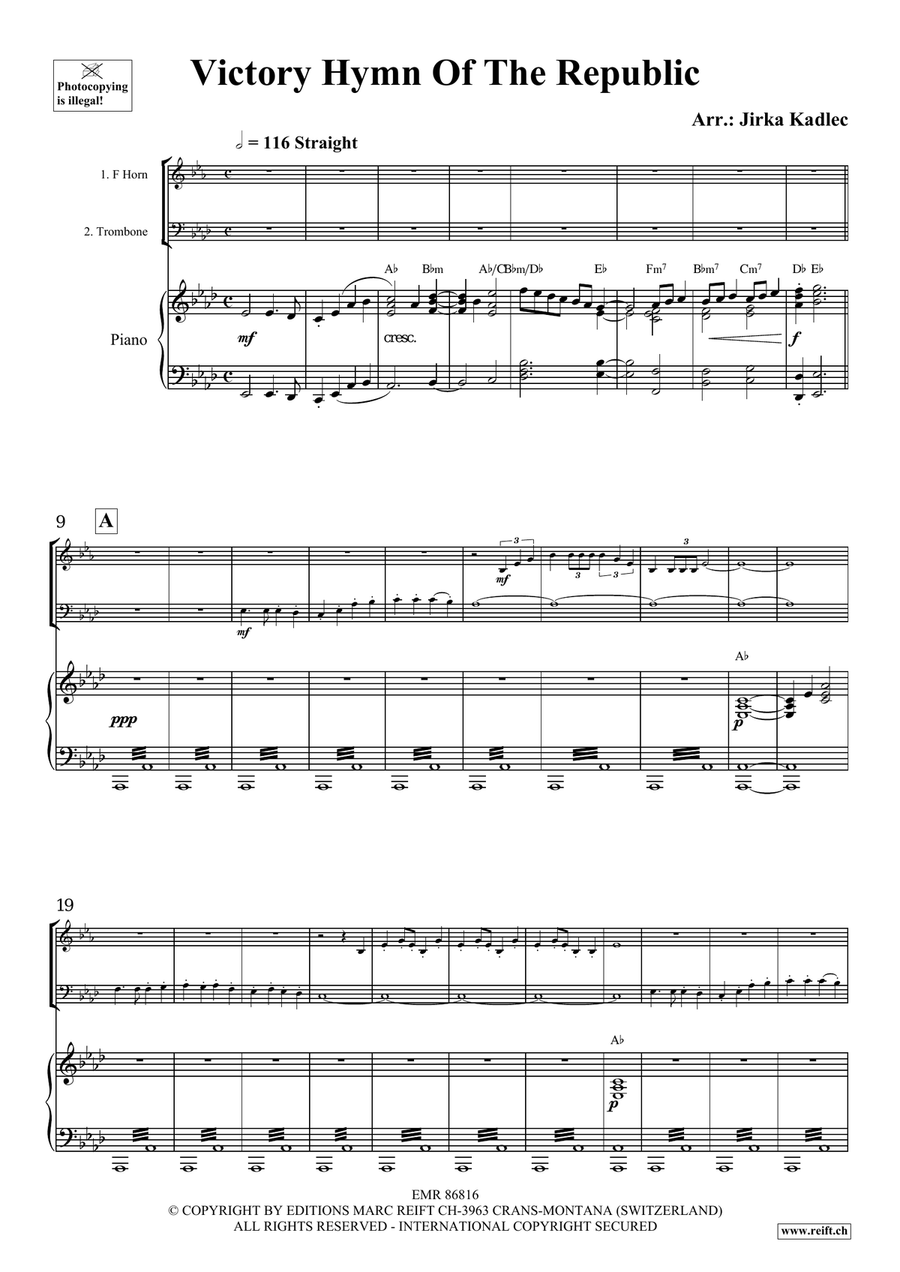 Victory Hymn Of The Republic Horn scores gallery preview page 3