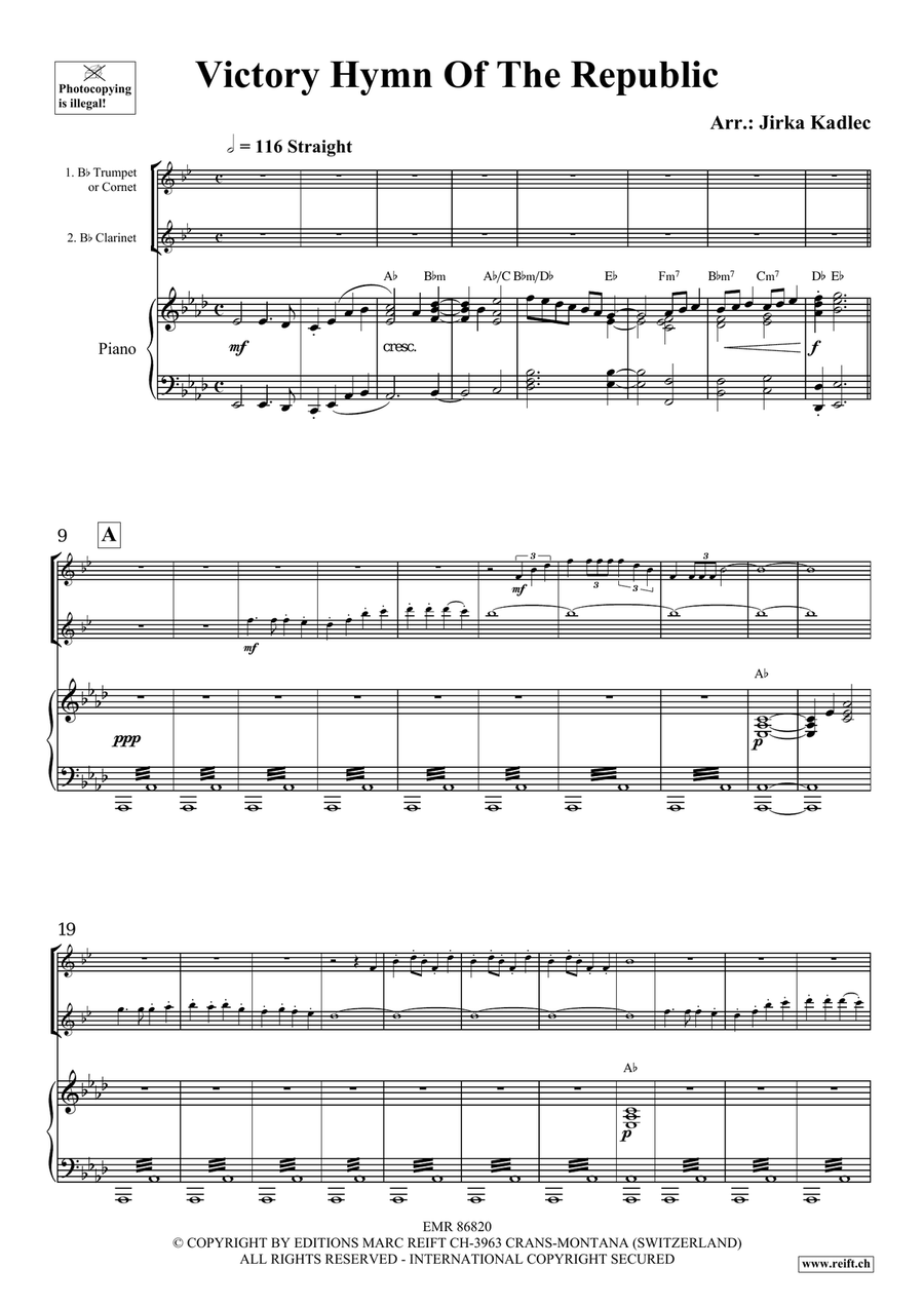Victory Hymn Of The Republic Clarinet scores gallery preview page 6