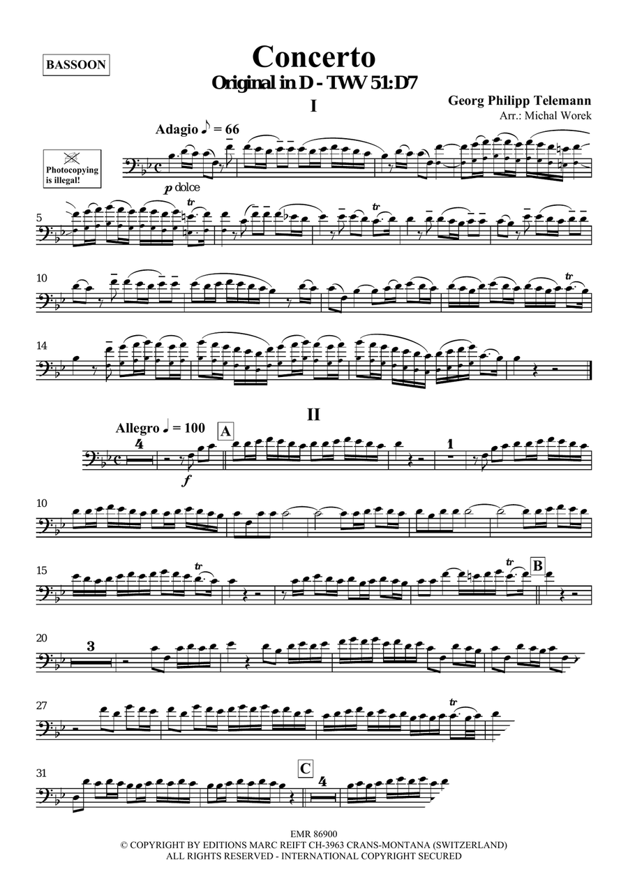 Concerto Concerto Bassoon Solo scores gallery preview page 3